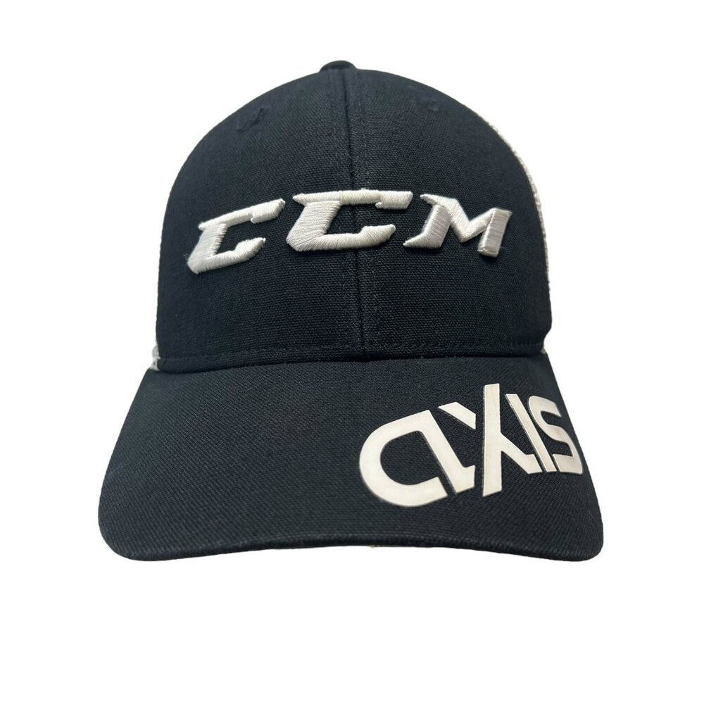 CCM Axis Hockey Mesh Retro Trucker Snapback Hat Cap Embroidered Logo Pads Sticks